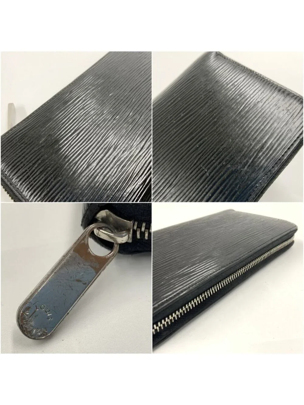 Louis Vuitton Epi Zippy Wallet Zip Around Black